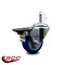 Service Caster 3'' Blue Polyurethane Wheel Swivel 7/16'' Grip Ring Stem Caster with Brake SCC-GR20S314-PPUB-BLUE-PLB-716138 - alternate 2